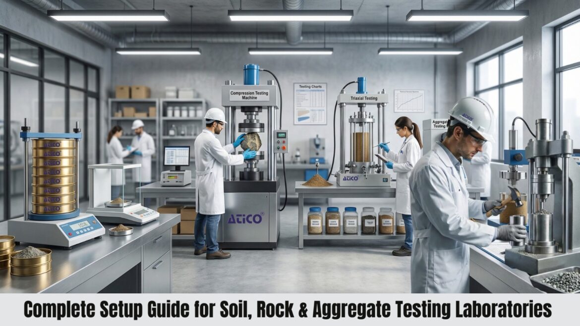 Complete Setup Guide for Soil, Rock & Aggregate Testing Laboratories
